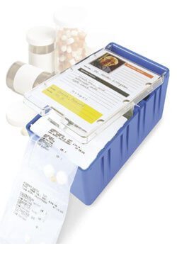 Pouch Porter medication pouch delivery and storage system for long term care